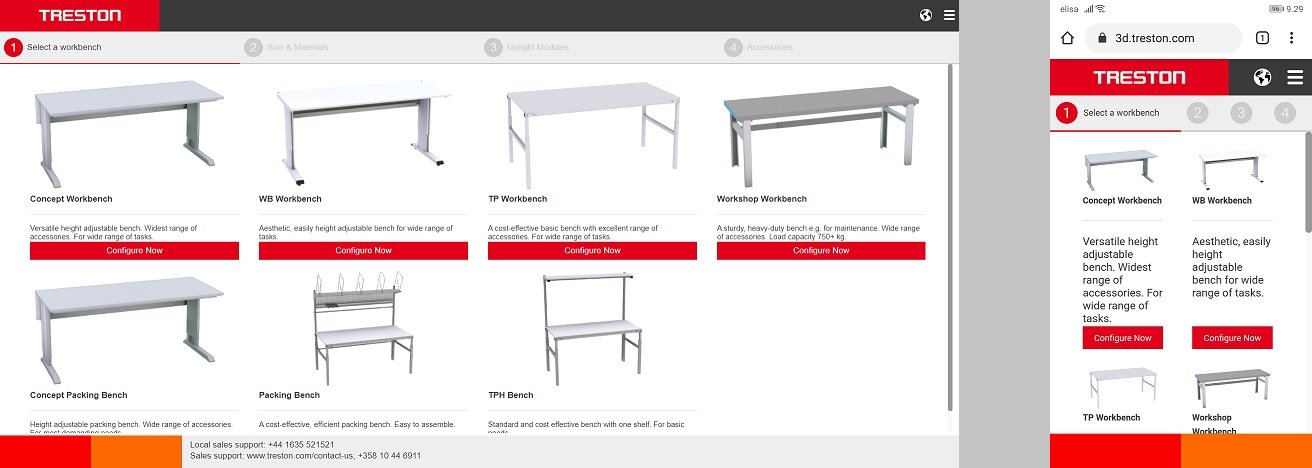 3d configurator Treston online design tool voor werkplekken